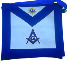 High Quality Wholesale Collectible  regalia Blue Border Lodge Masonic Apron